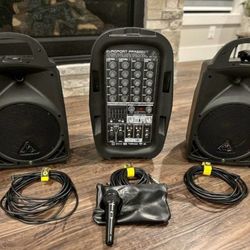 Behringer PPA500BT Portable PA | Mic and  Speakers