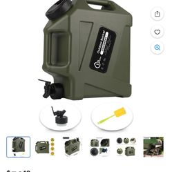 3.2 Gallon/5 Gallon Water Containers with Spigot, BPA Free Jug, Military Green Tank, Multifunction Storage for Camping Outdoor Hiking,Emergency Stroag