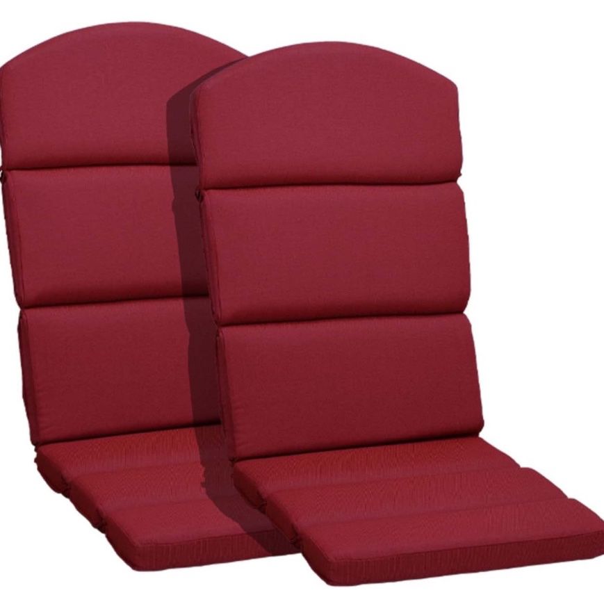 Patio Chair Cushion Set of 2 - High-Back Adirondack Patio Cushions with Ties, 52''x20''x2.75'', Olifen