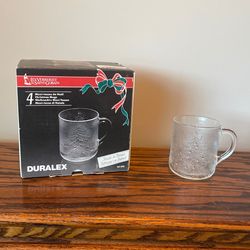 Vintage Duralex Christmas Tree Mag Sets