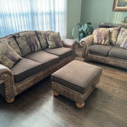 Couch, Love Seat & Ottoman 