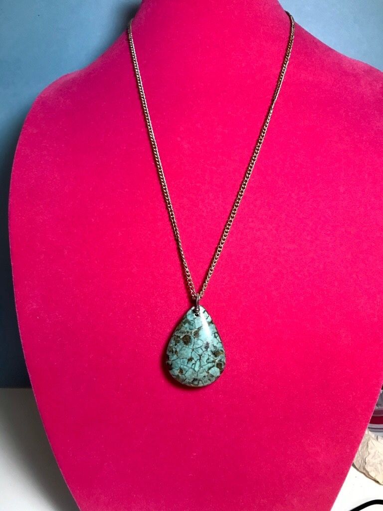 Vintage Sterling Turquoise Necklace