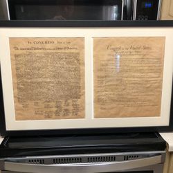 Framed Copy Of Declaration Of Independence 