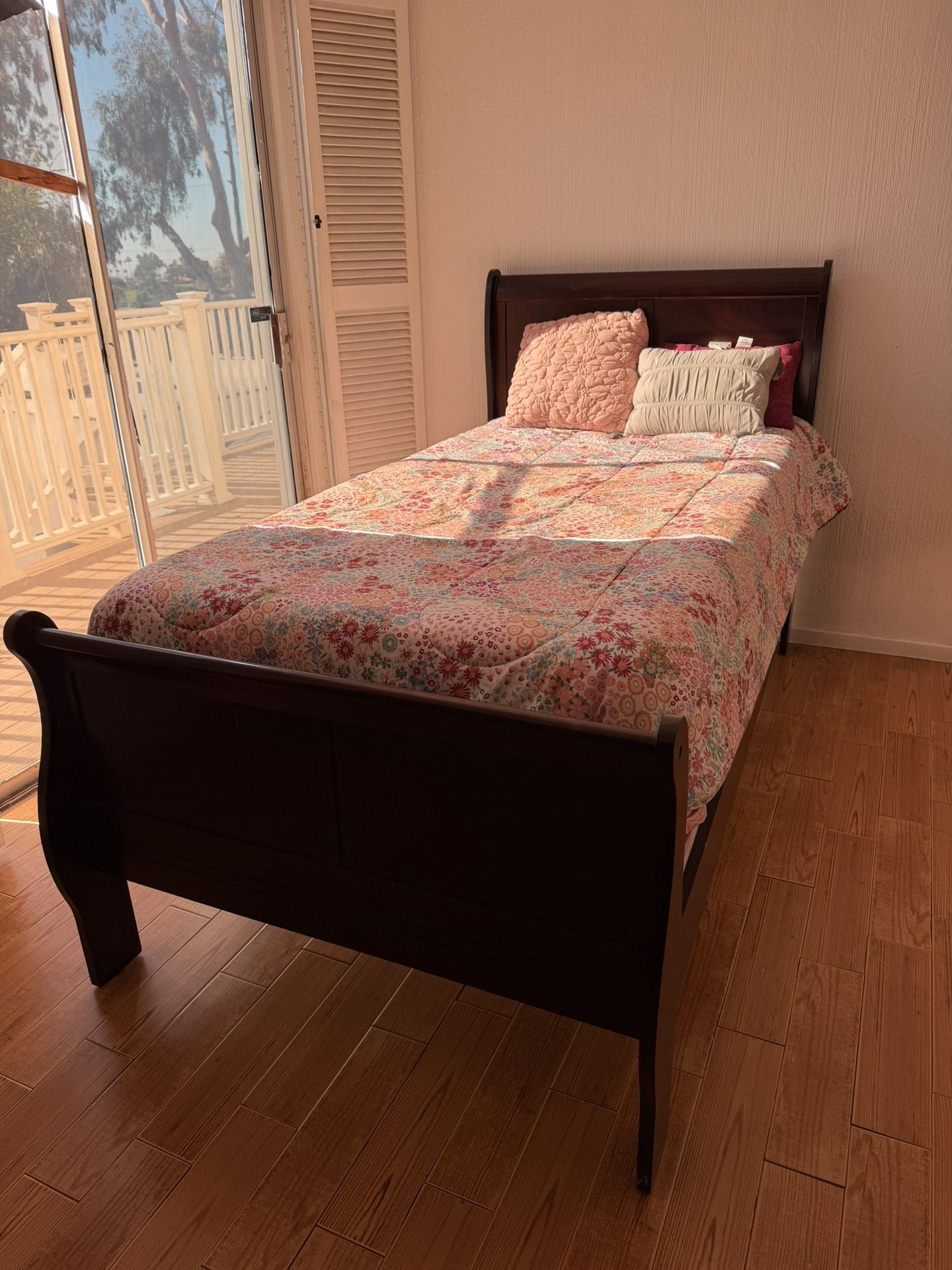 Twin Bed Frame/ Mattress/ Box Spring