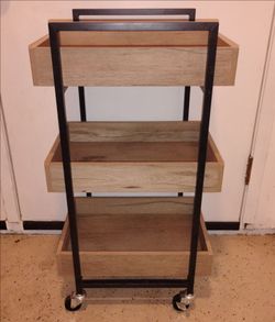 WOOD CART ON WHEELS
