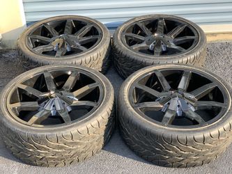 SET OF WHEELS AND TIRES 20”