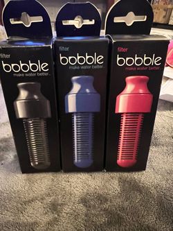Lot of 3 Bobble Water Bottle Replacement Carbon Filters NIB (Blue, Pink, Black)