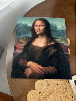 Funny Bathroom Wall Art, Mona Lisa Bathroom Art Vintage Humor Poster, Funny Wall Art Home Decor