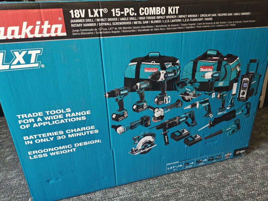 Makita 18v Lxt 15 Tool Combo Kit