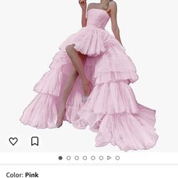 Pink Prom Dress Size 6 & Petticoat