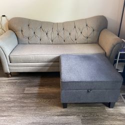 Tufted Sofa And Ottoman