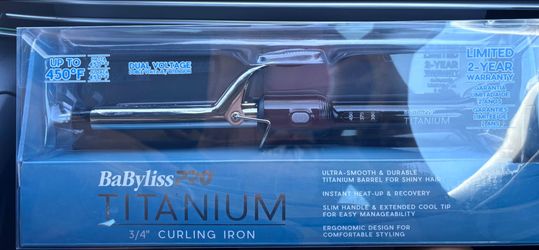 BaBylissPro TITANIUM 3/4" curling iron