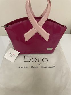 Beijo Luxe, Bags, Pink Handbag Breast Cancer Awareness Ribbon Handles By  Beijo Nwt