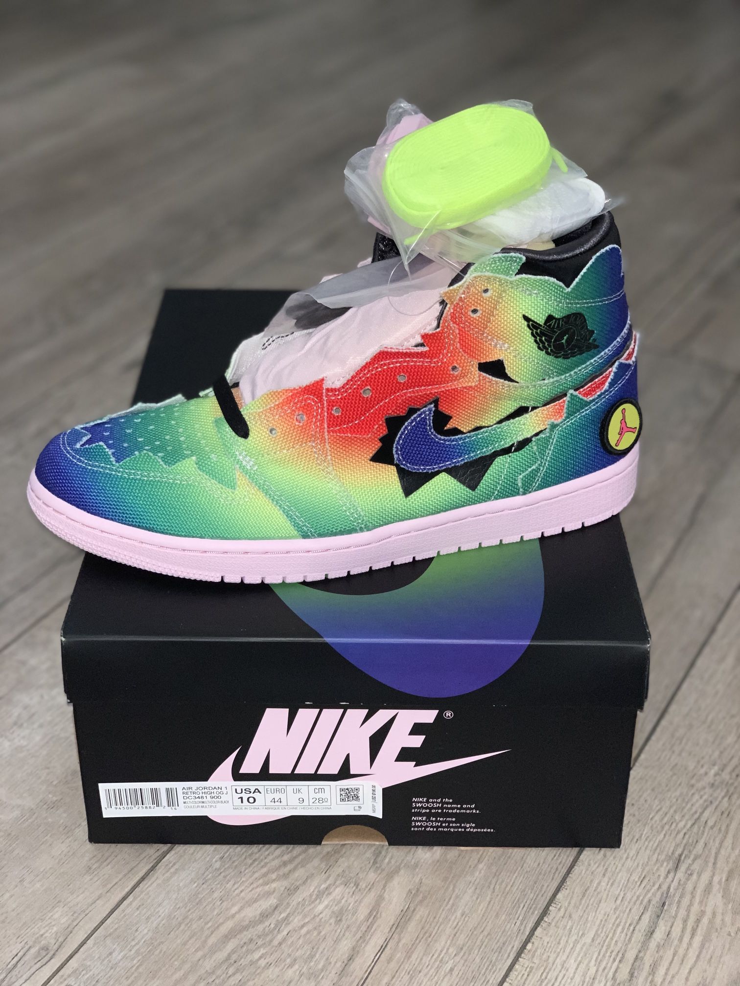 Kool Kiy Jordan Lightning Bolt Swoosh Air Jordan Retro J Balvin