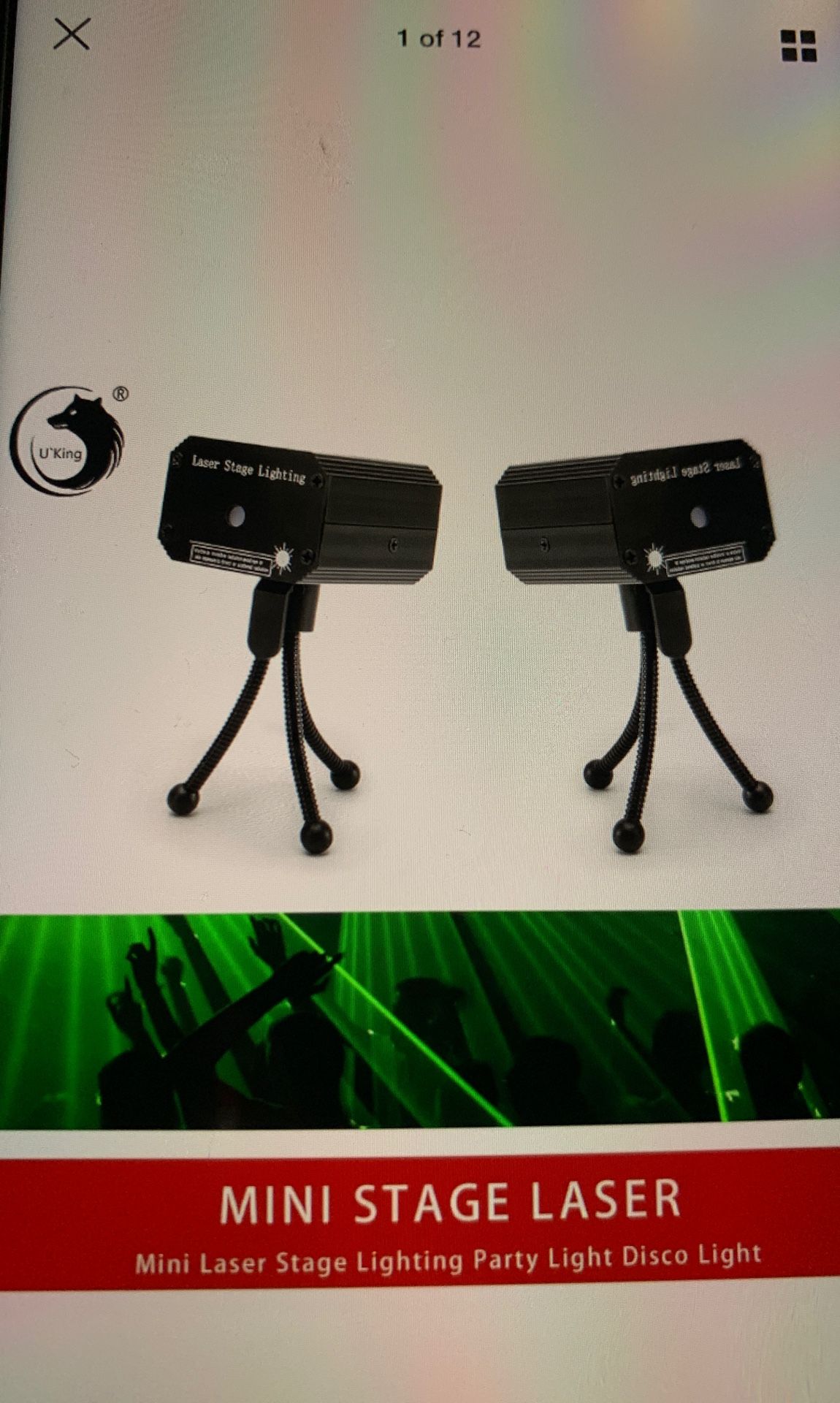 Mini laser set of 2 new