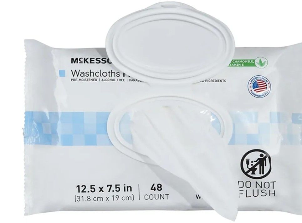 McKesson Washcloths Fragrance Free 12.5x7.5 48 count