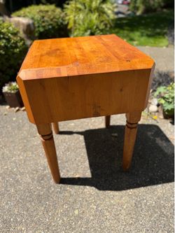 Butcher block table