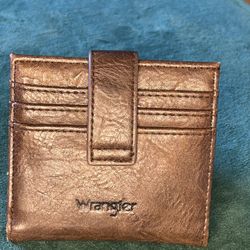 Brown leather wallet by Wrangler