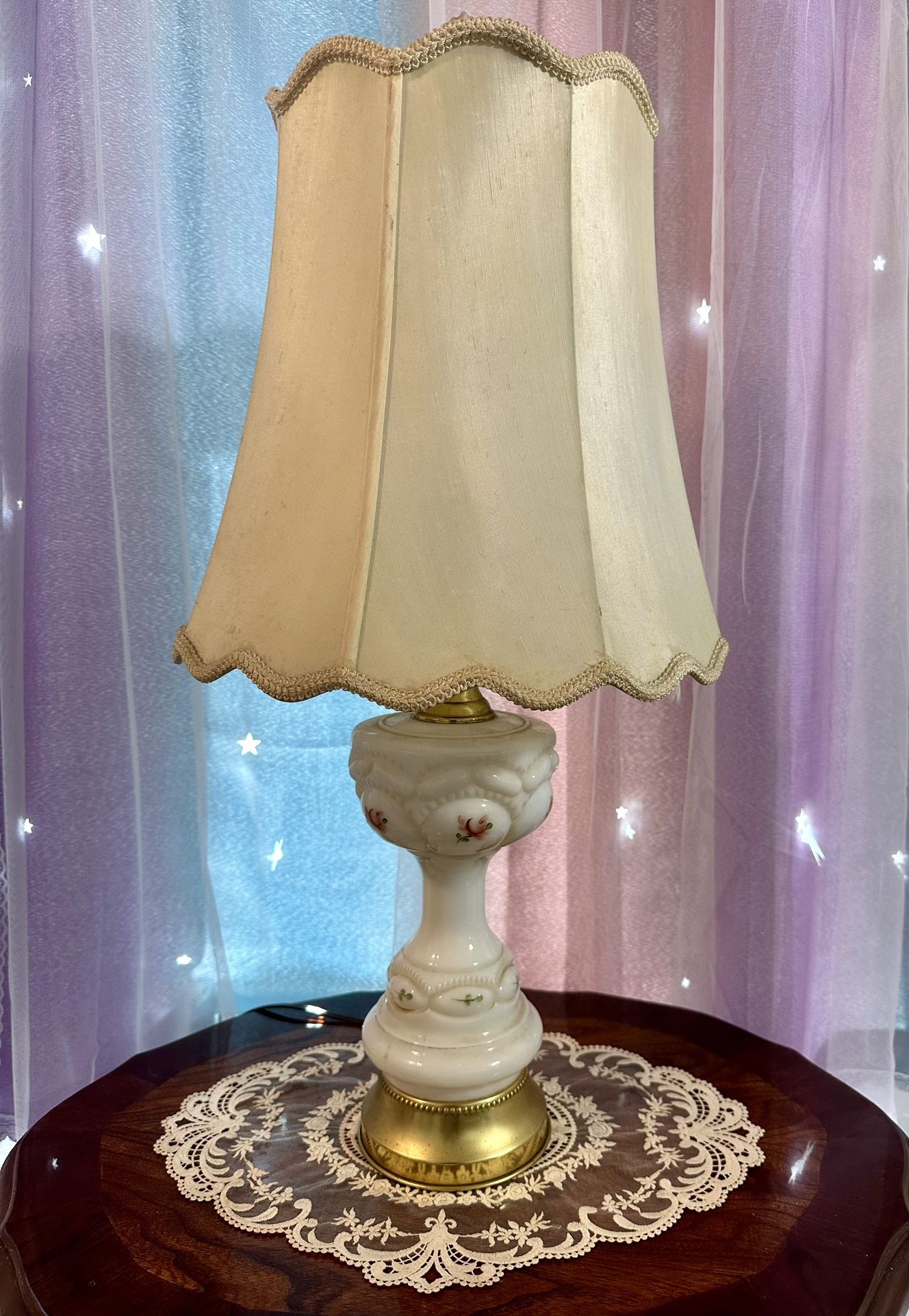 Milk Glass Vintage Antique Lamps $30