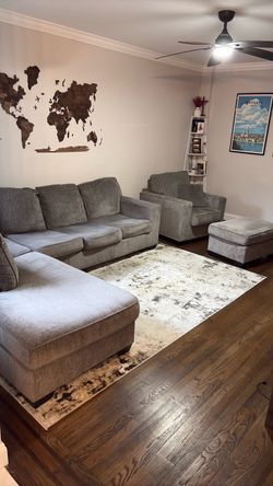 Sectional with Chair and Ottoman