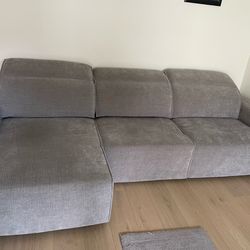Grey sectional couch