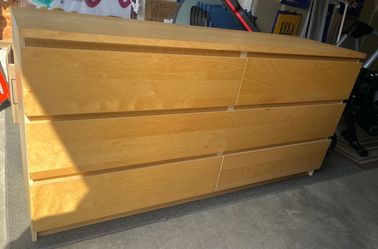 IKEA Malm 6-Drawer Double Dresser Birch