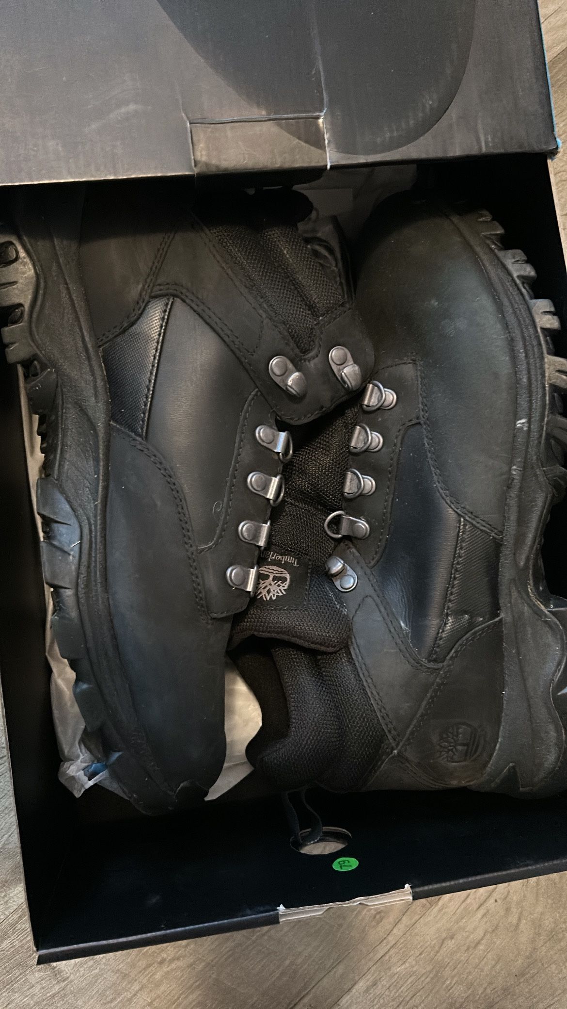 black Timberland Hiking Boots