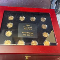 Gold Plated Territorial Quarter Set