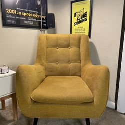 Mid Century Modern Arm Chair Mustard Yellow