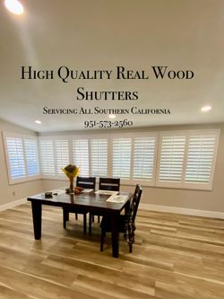 Custom Interior Shutters- REAL WOOD & LIFETIME WARRANTY, Plantation Shutters, Window Treatments, Window Coverings, Persianas de Madera