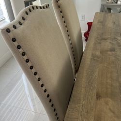 Wood Table And 4 Chairs 