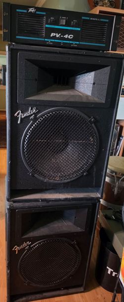 Peavy Power Amp and Fender PA Speakers