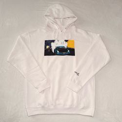 Juice WRLD 999 Club GBGR Goodbye & Good Riddance Album Cover Hoodie White Large OG Merch