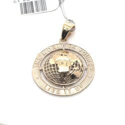 10kt Gold Pendant The World Is Yours 2.67grams 146977 12