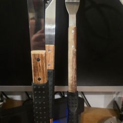 Vivicreate Stainless Steel BBQ Set (BBQ Tongs & BBQ Fork)