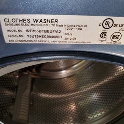 Samsung Washer Parts