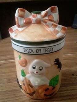 Trick or Treat Small Cookie or Candy Jar