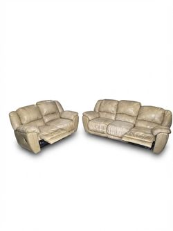 Genuine Leather Living Room Sofa Set
