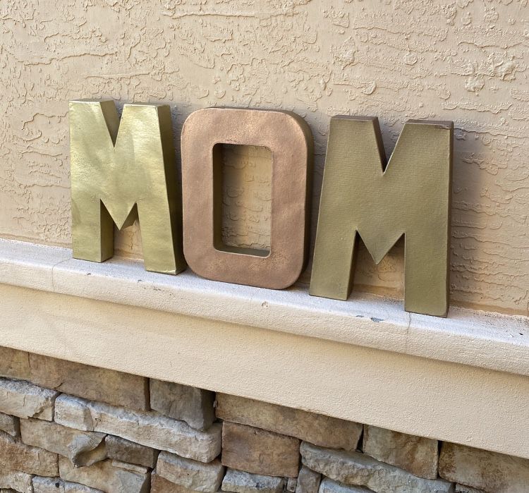 Lightweight (Maybe Cardboard) Letters for Decor