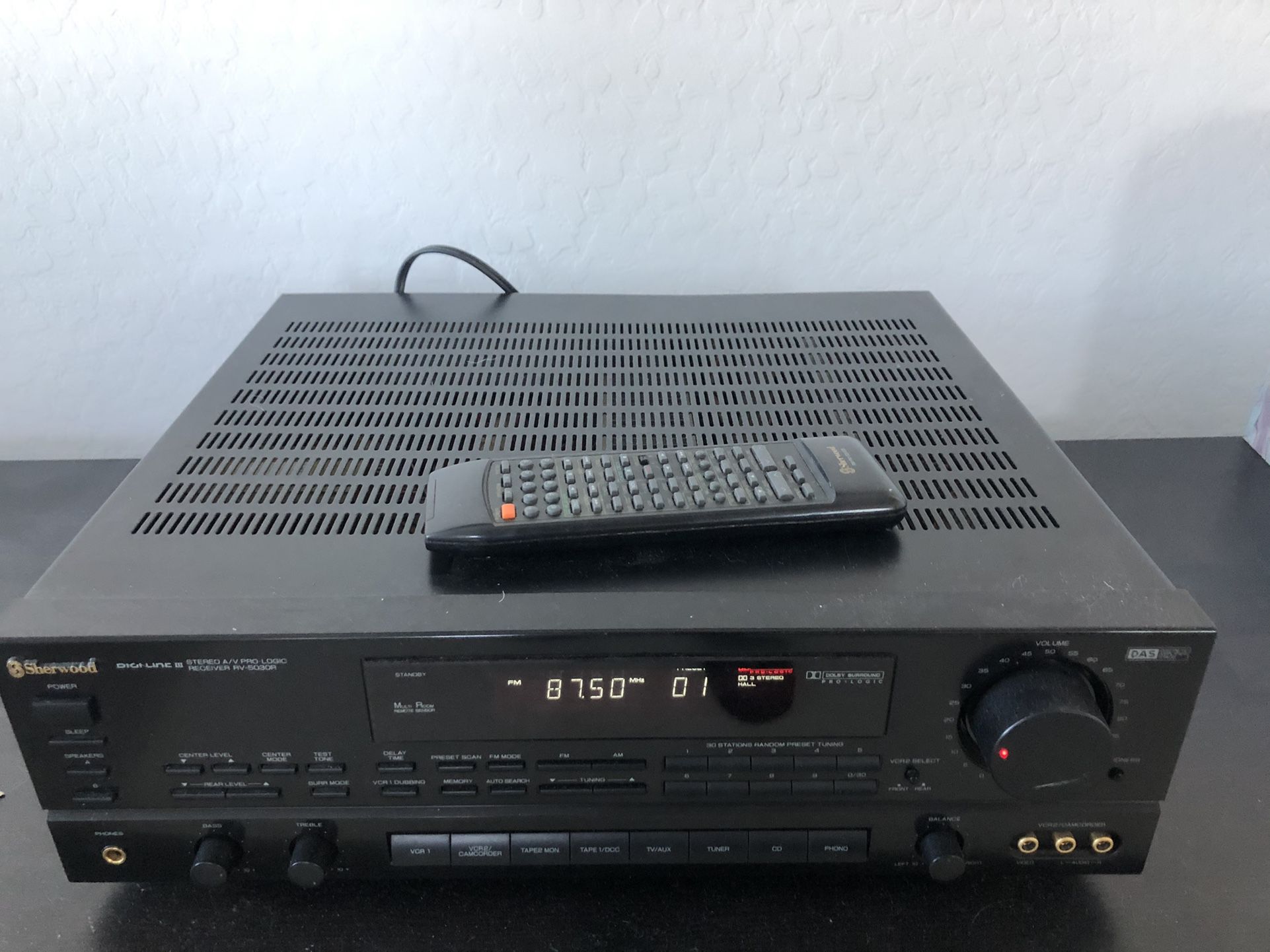 Sherwood RV Stereo Prologic Receiver 5030R W/Remote Unit Tested