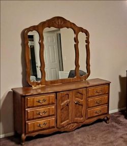 French Provincial Dresser with Mirror