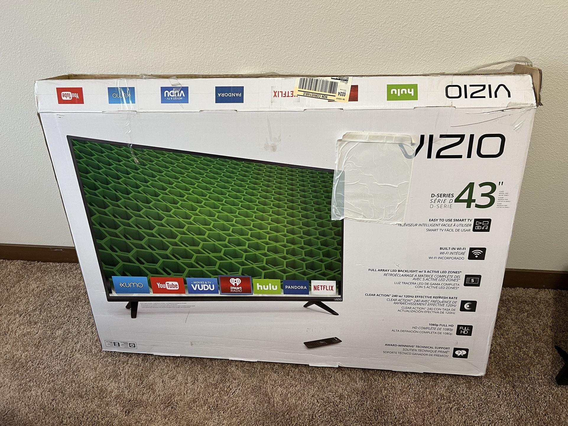 Vizio 43” Smart TV