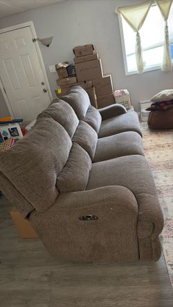 Couch  w the two power button recliners with usb charger