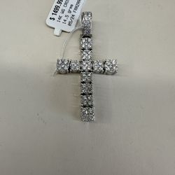 Diamond Cross Pendant (14k) (Layaway Is Available)