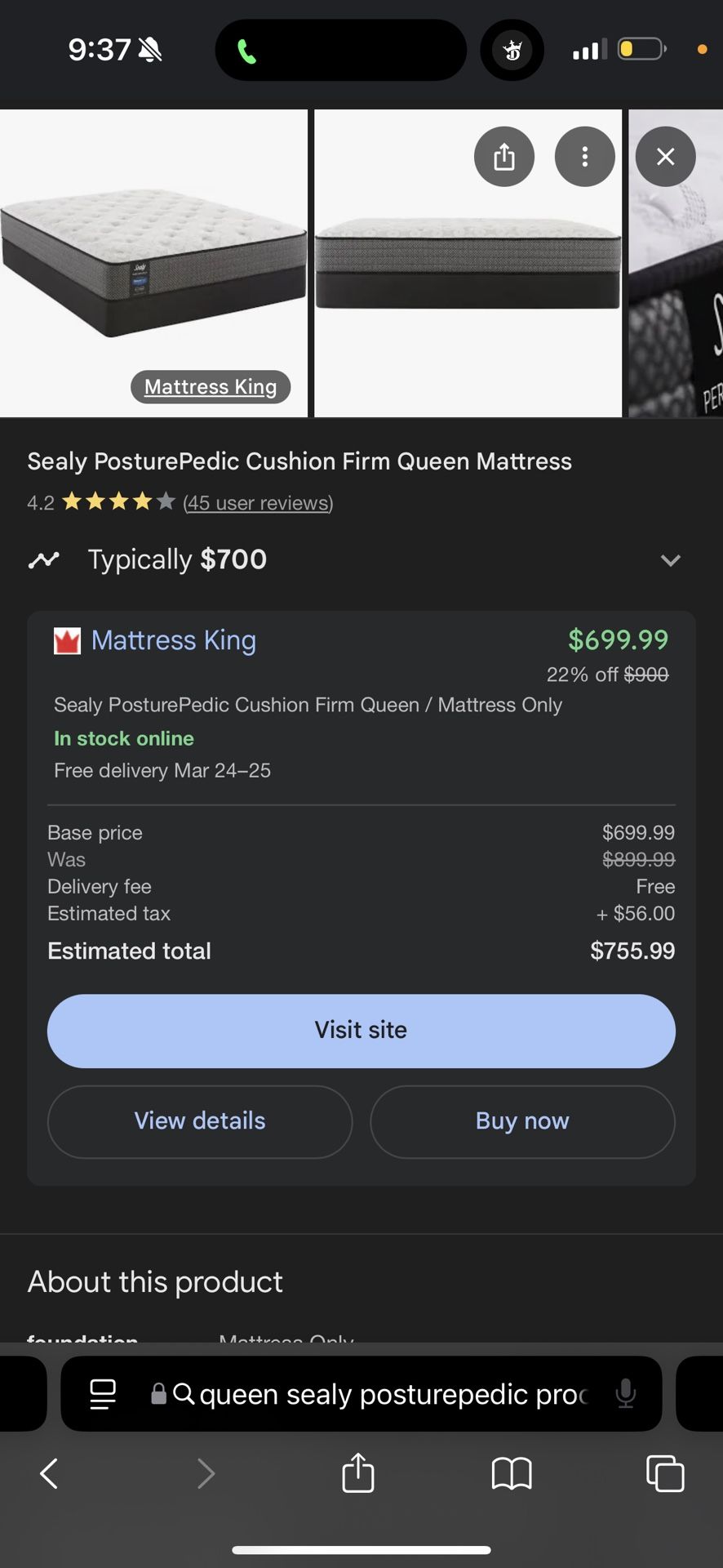 Sealy Mattress