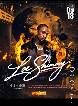 Loe Shimmy Live Concert GA ticket