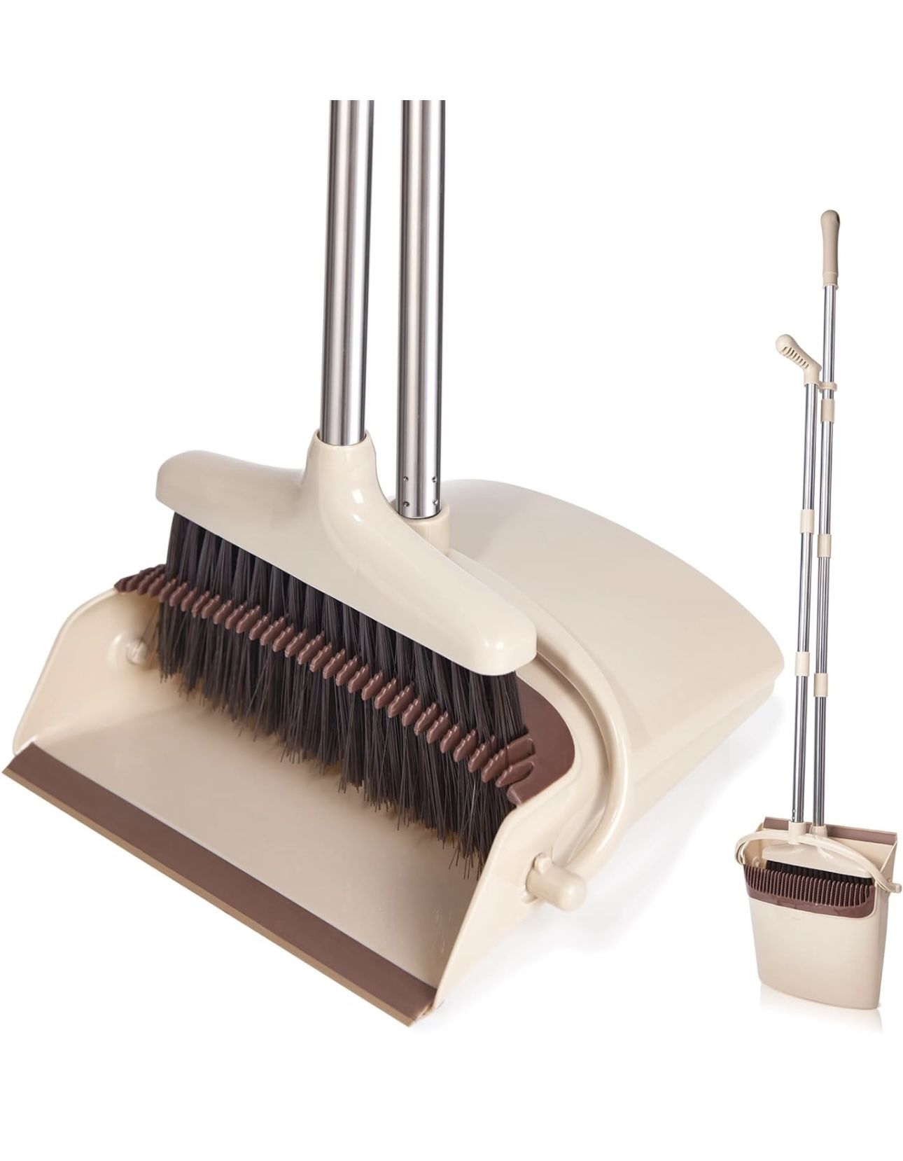 Broom and Dustpan Set with Long Handle