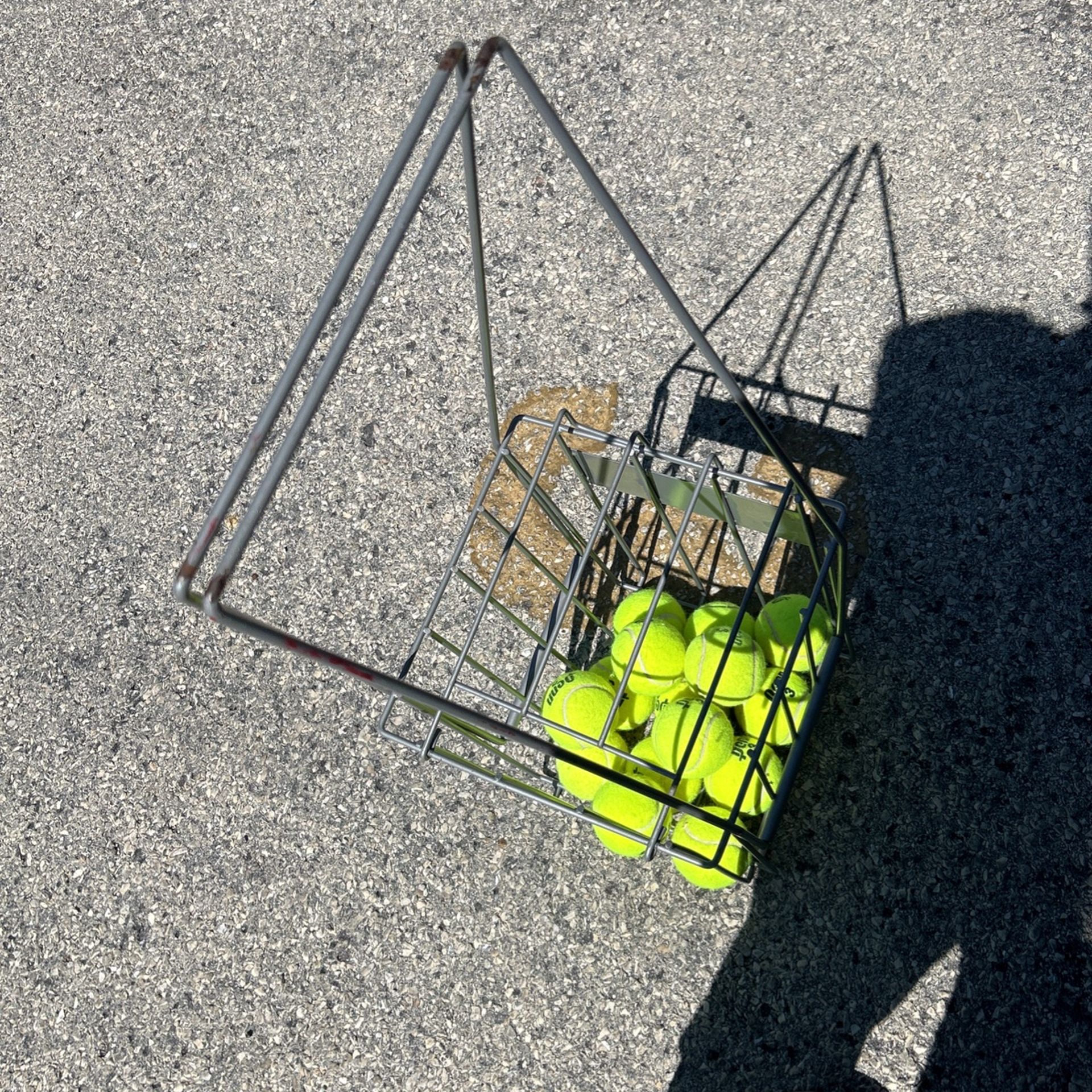 Tennis Hopper Rack With Balls And racket