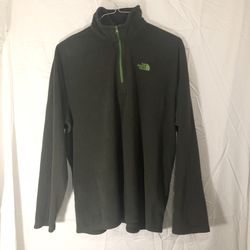 The north face green XL quarter zip fleece