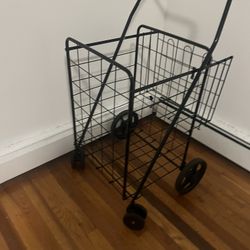 Jumbo Foldable Utility Shopping Cart – 200 lb Capacity